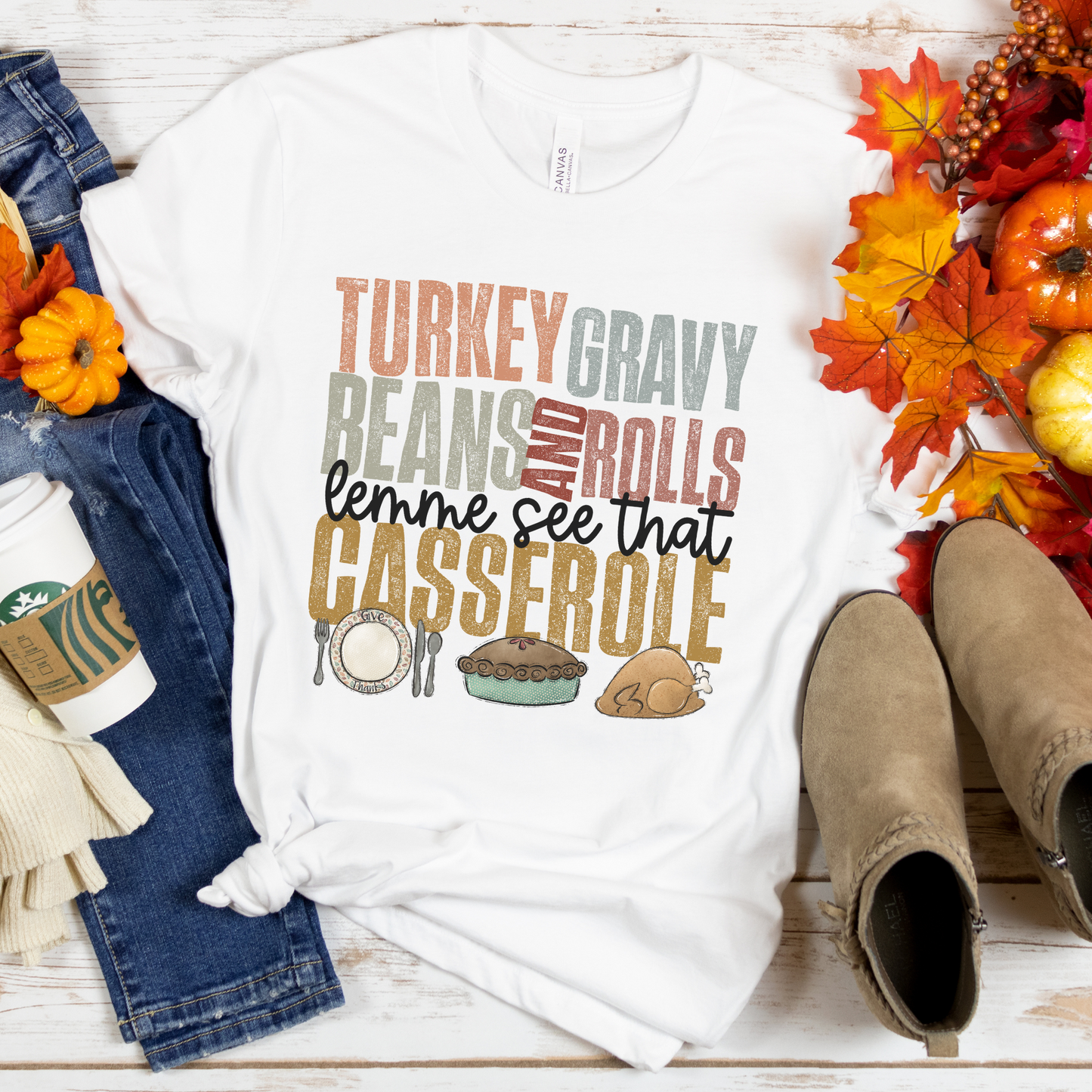 Women's Thanksgiving Fall Tshirt