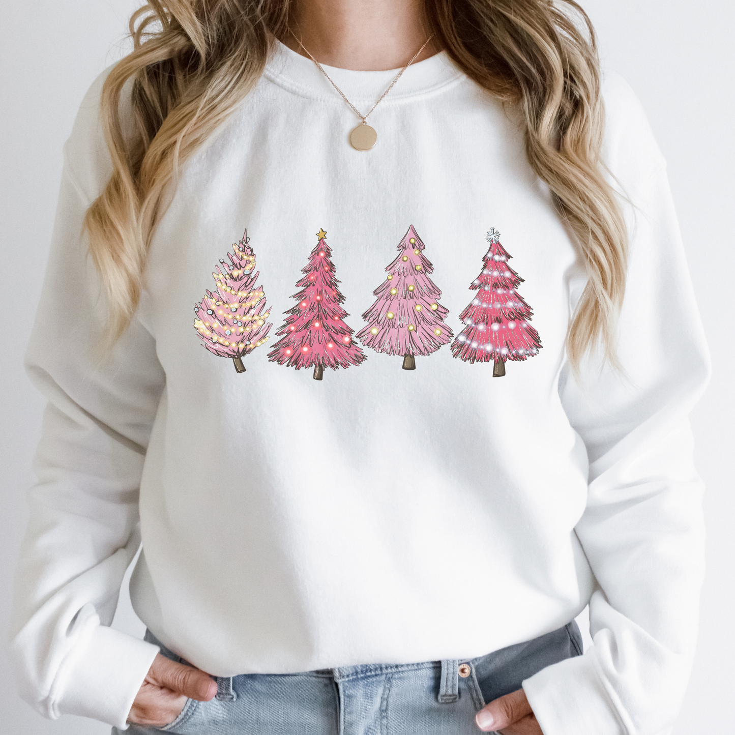 Pink Christmas Tree Women's Sweatshirt