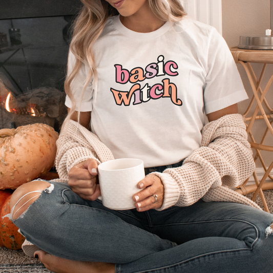 Womens Basic Witch Funny Halloween Tshirt