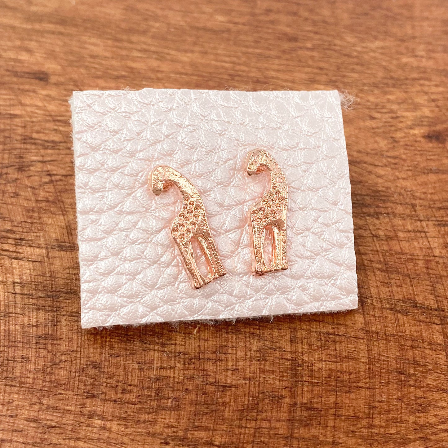 Rose Gold Colored Giraffe Studs