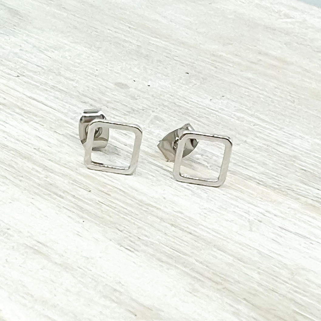 14K Gold Filled Dainty Square Earrings