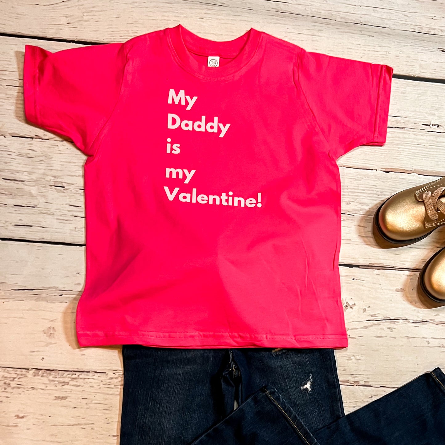 My Daddy is my Valentine toddler tshirt