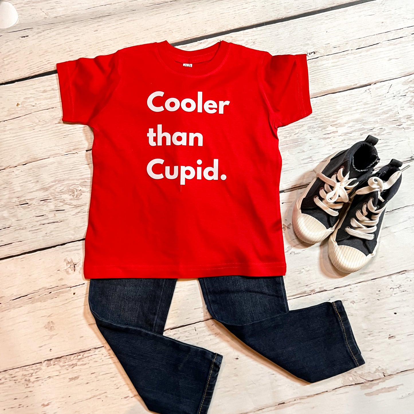 Cooler than Cupid Valentine toddler tshirt