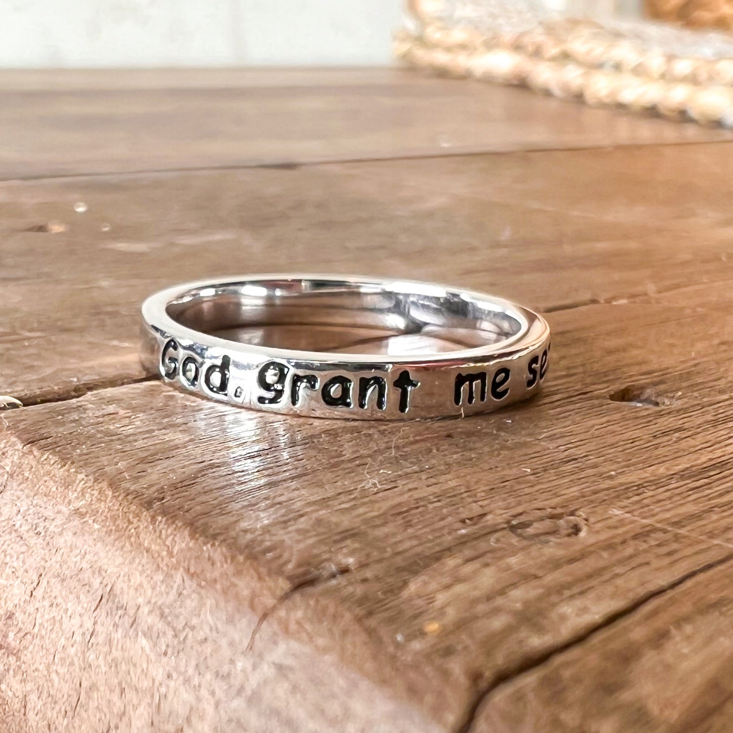 Sterling Silver "God Grant Me the Serenity" Ring