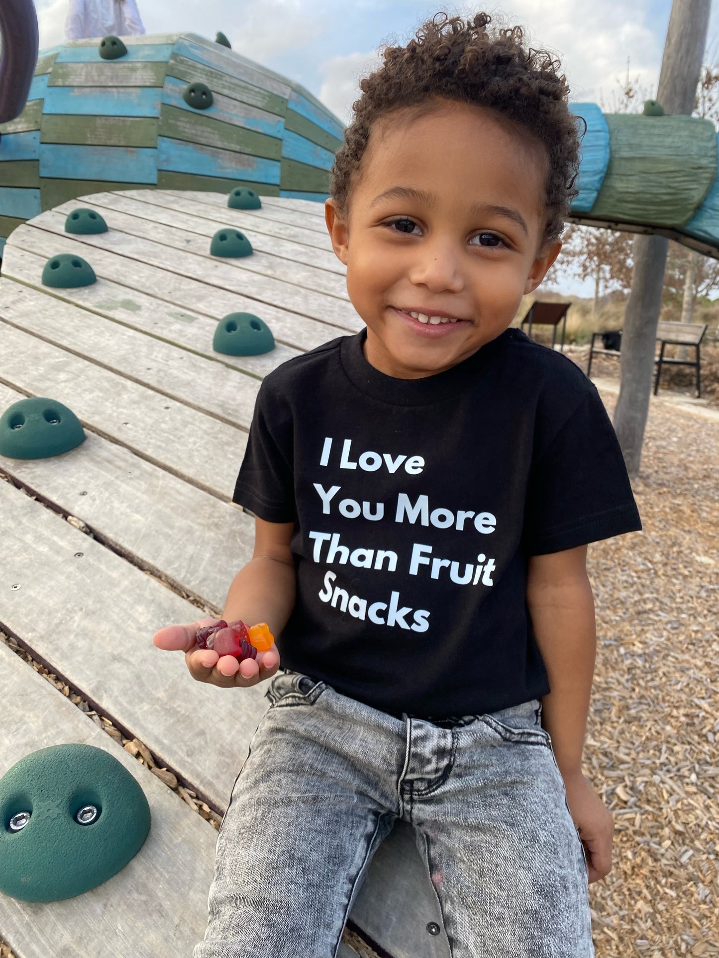 I love you more than fruit snacks toddler tshirt