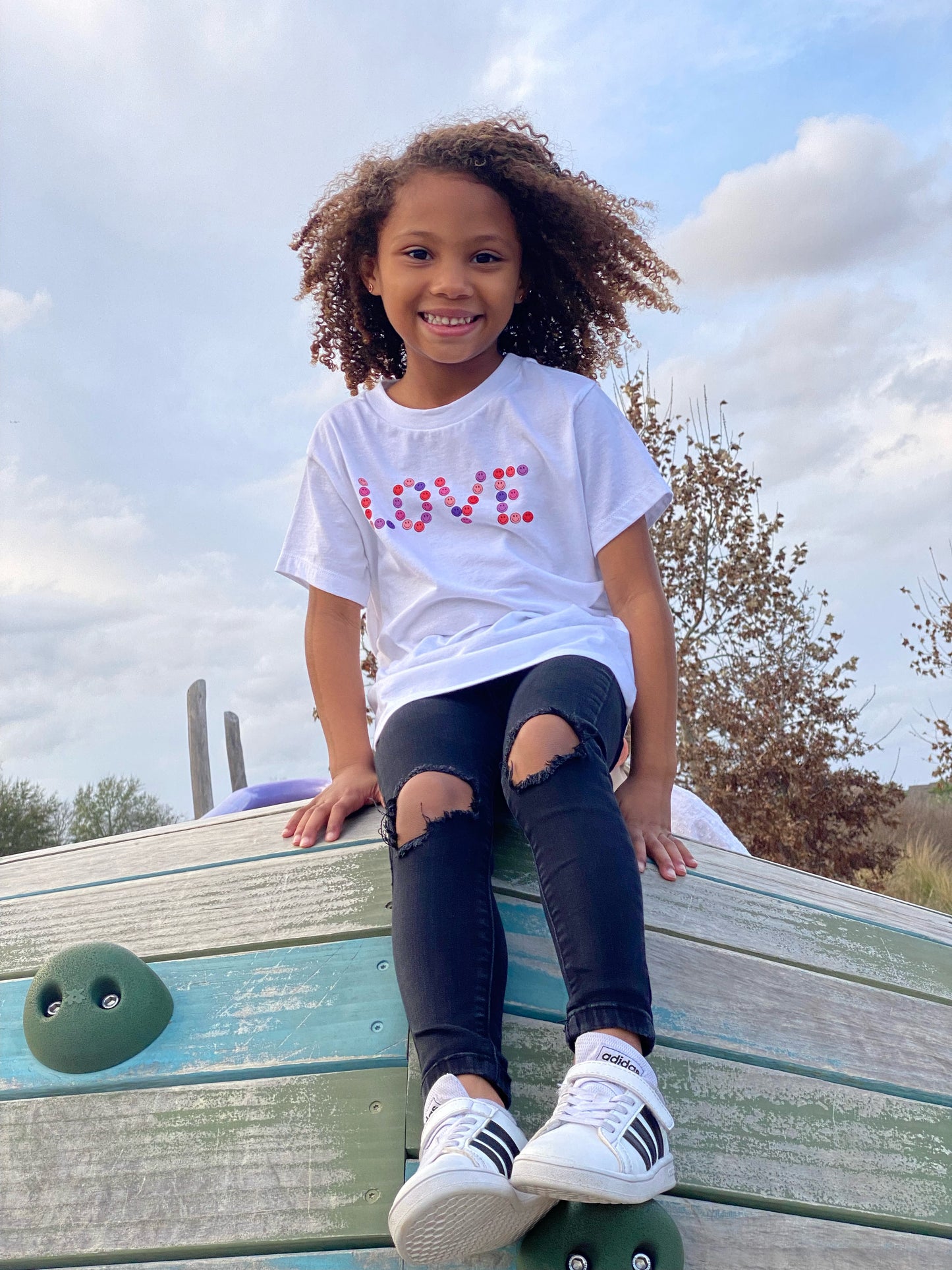 Love Smiley Face Valentine toddler tshirt