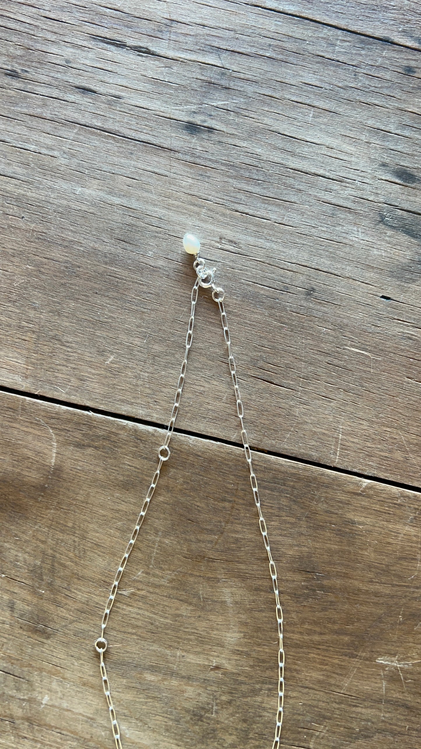 Sterling Silver Adjustable paper clip Chain Necklace