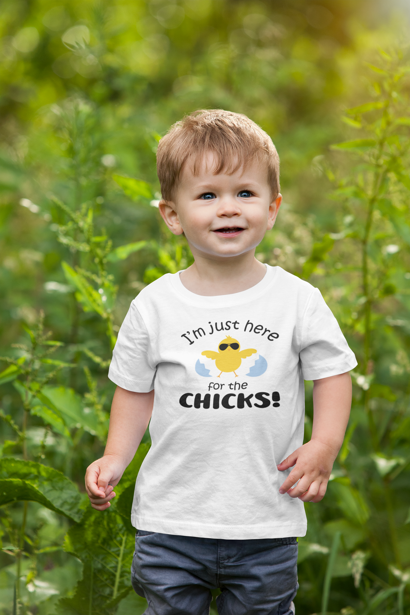 I'm Just Here for the Chicks Toddler tshirt