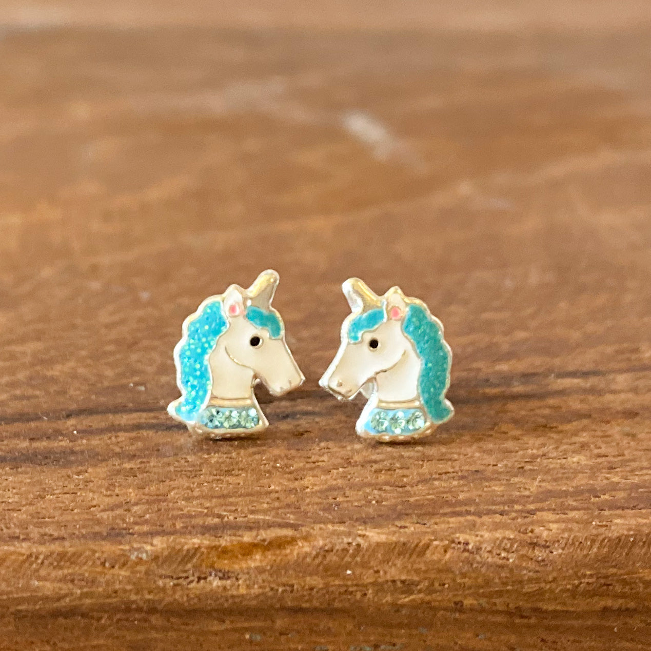 Unicorn Earrings 925 Sterling Silver Hypoallergenic Earrings for Little Girls