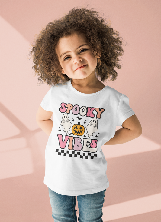 Spooky Vibes Kids Halloween Tshirt