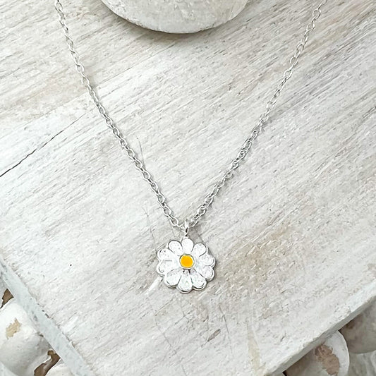 Glitter Daisy Necklace