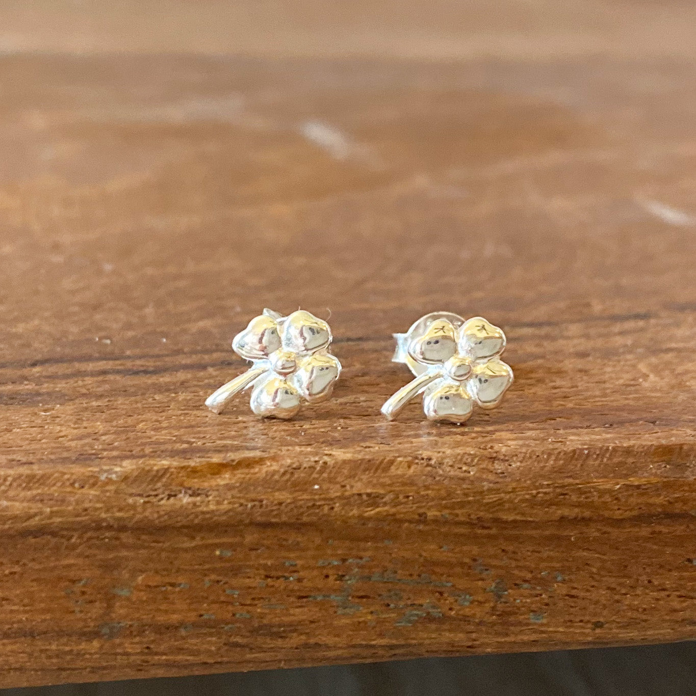 Clover Earrings 925 Sterling Silver Hypoallergenic Earrings for Little Girls