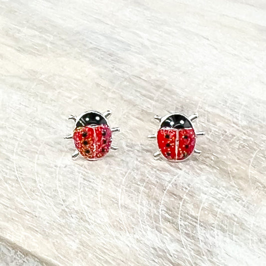 Glitter Ladybug Earrings