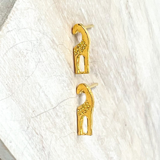 Gold Colored Giraffe Stud Earring