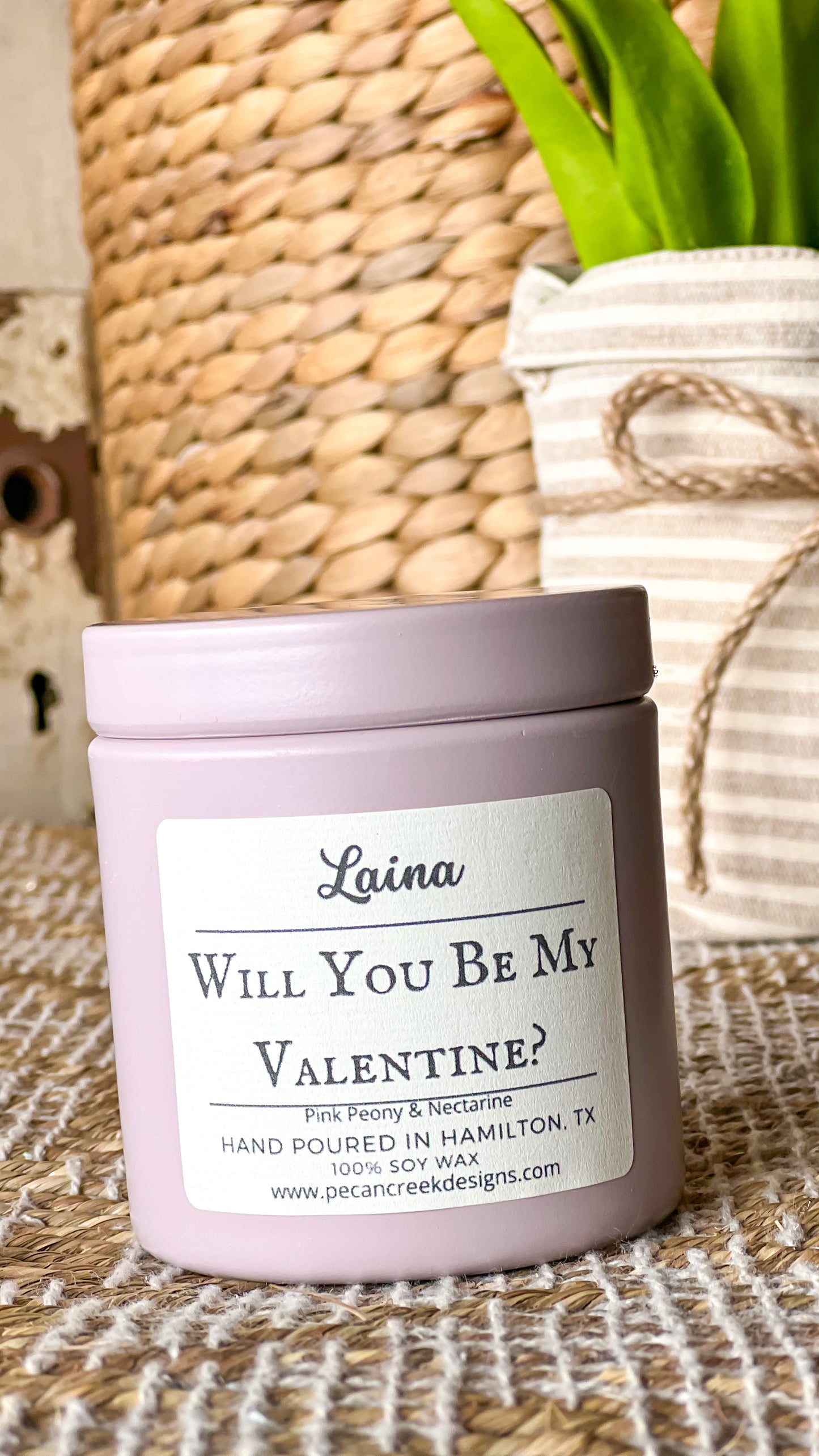 Glamorous Personalized Valentine’s Day Candles