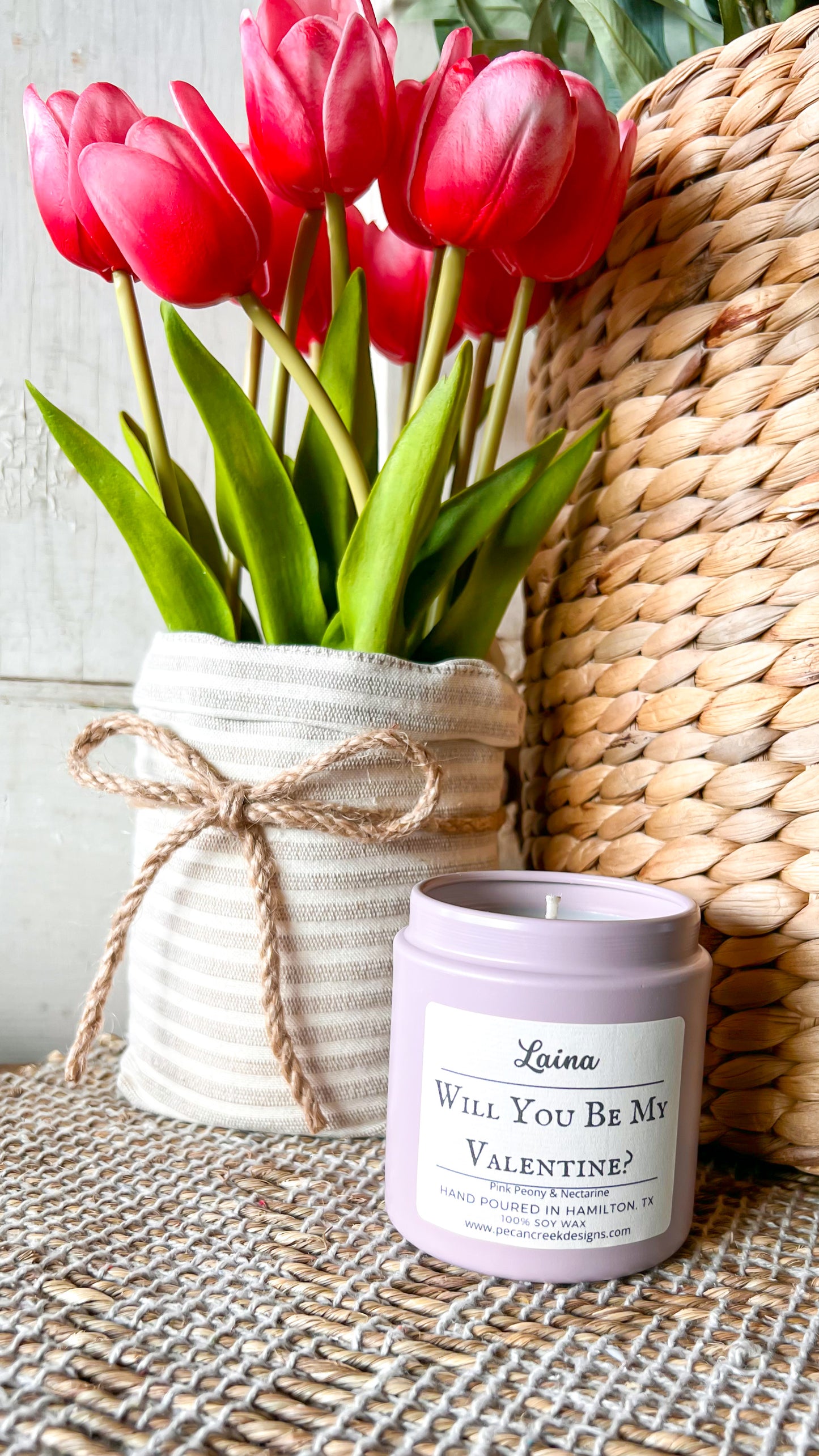 Glamorous Personalized Valentine’s Day Candles