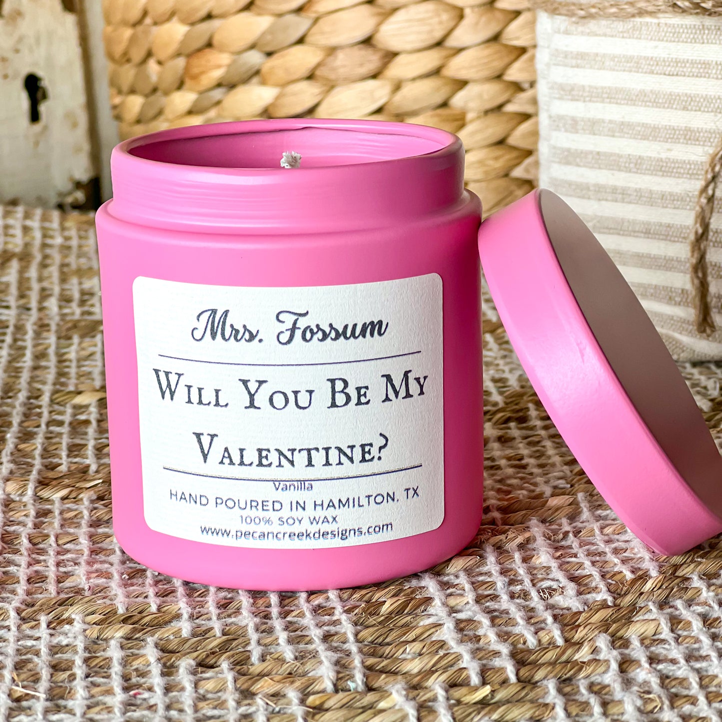 Glamorous Personalized Valentine’s Day Candles