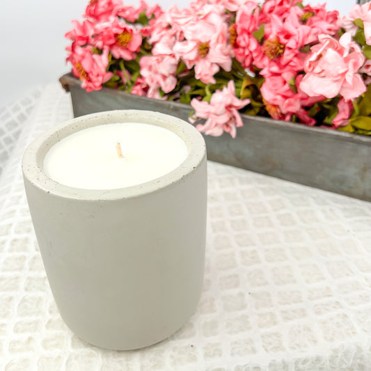 Scented Candle In Concrete Container - 3 Wick