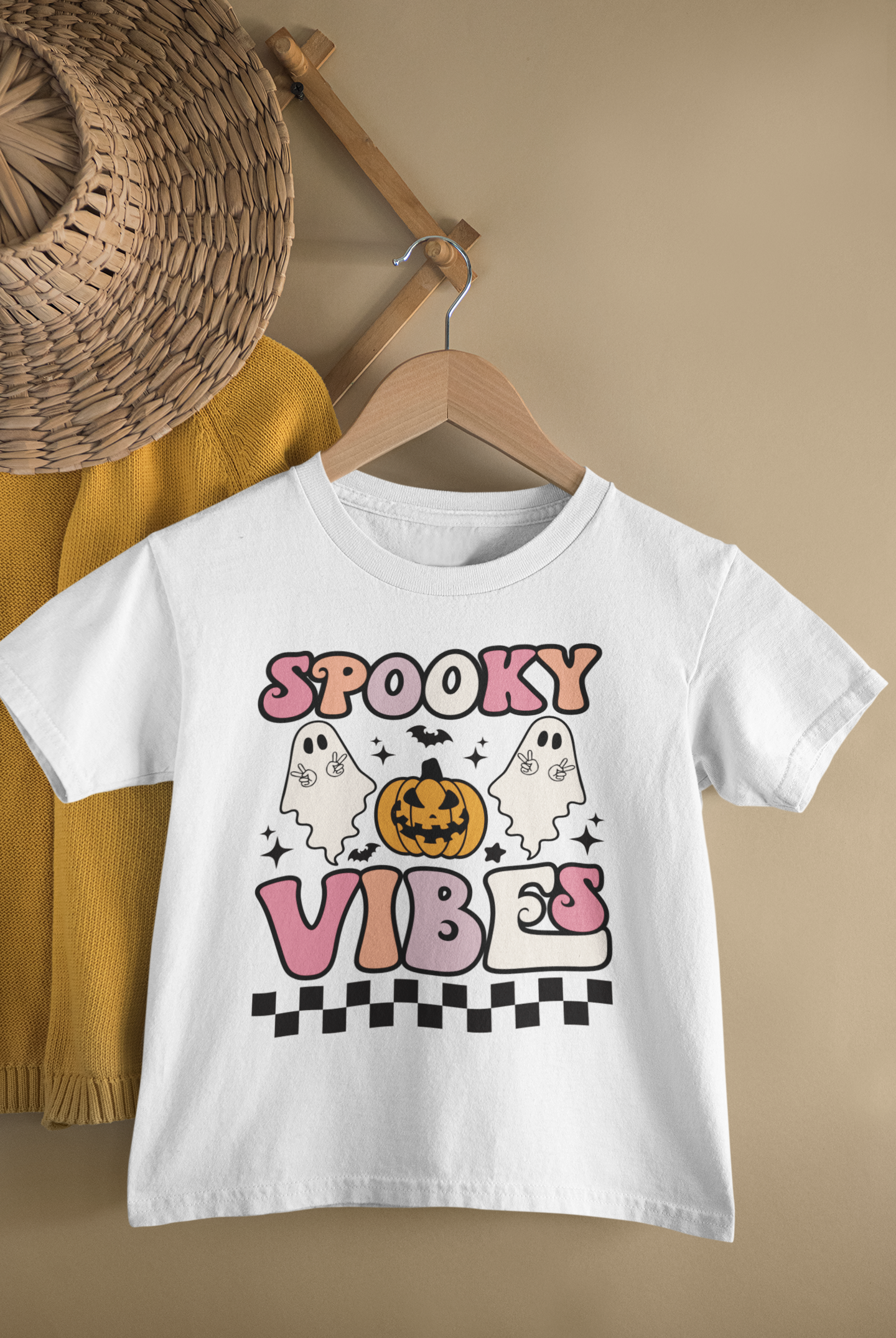 Spooky Vibes Kids Halloween Tshirt