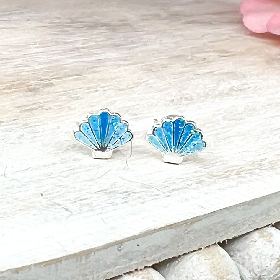 Seashell Earrings 925 Sterling Silver Hypoallergenic Earrings for Little Girls