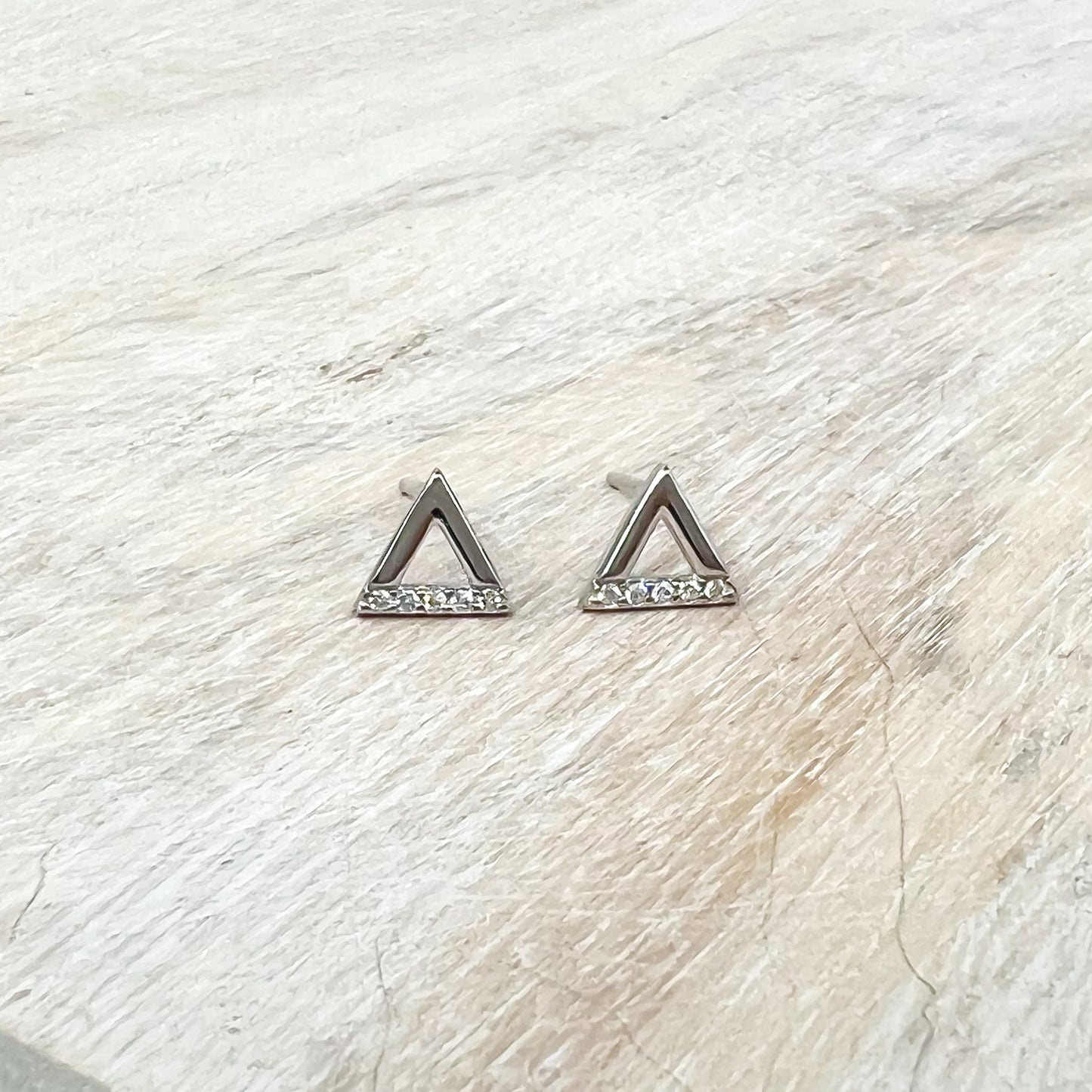 Triangle Cubic Zirconia Earrings