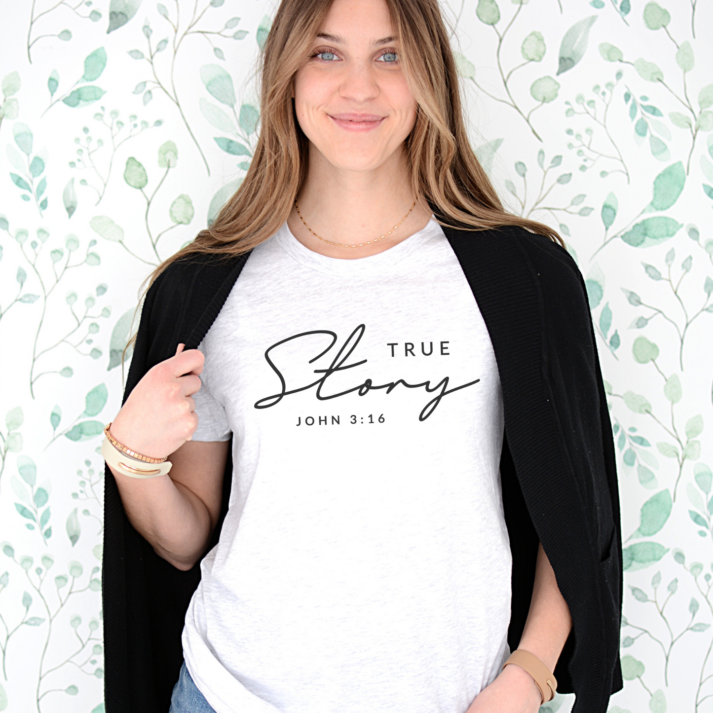 true story john 3:16 Women's Easter Graphic Tee